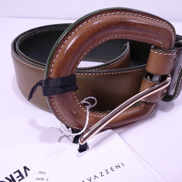 Veronica Beard x Gavazzini NEW Aloe Olive army green leather Belt XXS NWT 180 - Picture 5 of 13